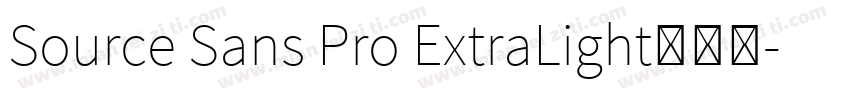 Source Sans Pro ExtraLight手机版字体转换